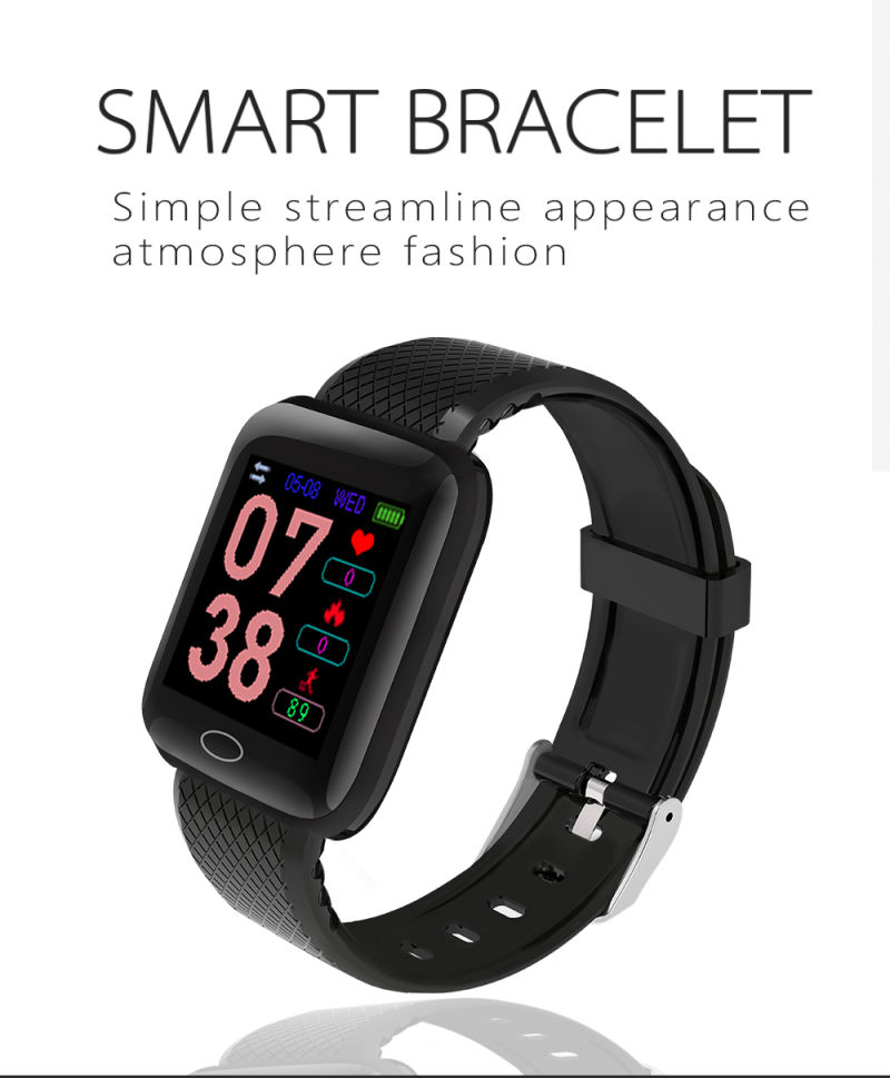 2021 Bluetooth Smart Watch Fitness Tracker Waterproof Smartwatch 116 Plus Heart Rate Watch Smart Blood Pressure Smart Band