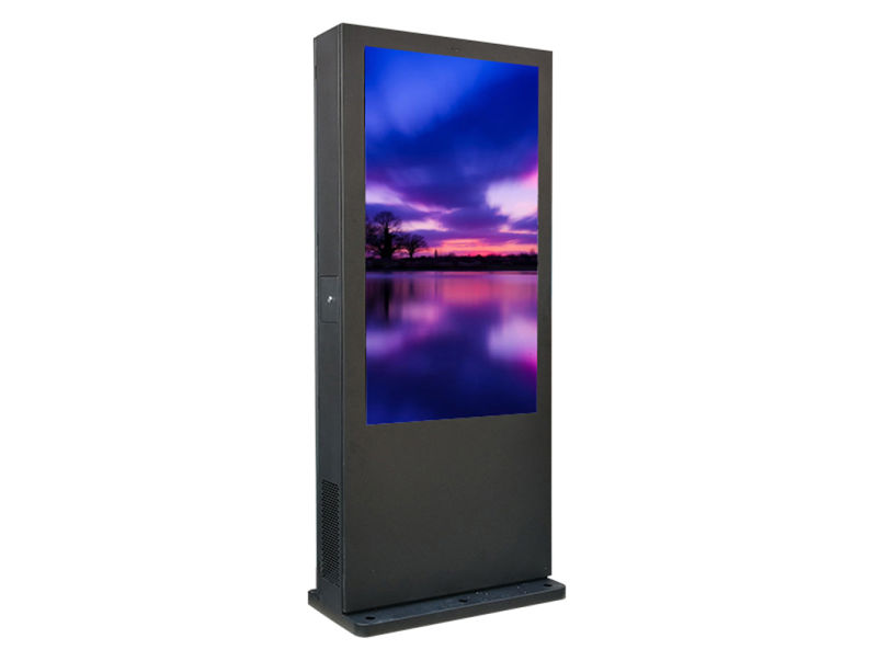 65 Inch Air Conditioner Vertical Screen Floor Outdoor Advertising Machine Touch Screen Monitor LAN WiFi Digital Screen Frog Motion Sensor LED Digital Signage