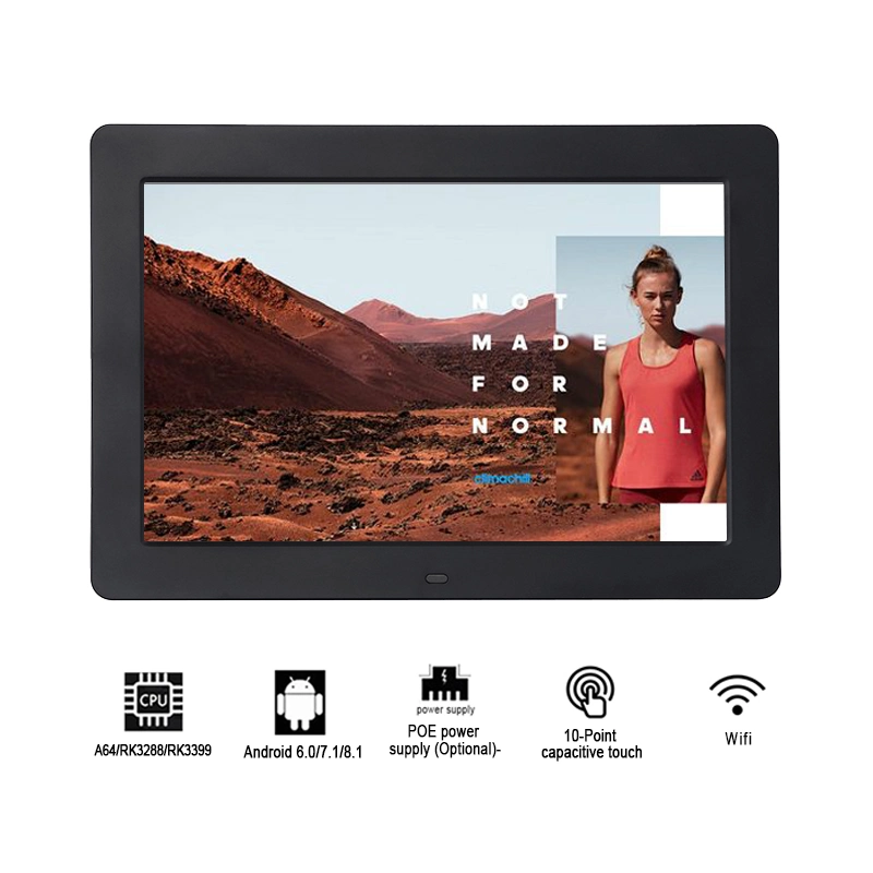 Hot Sell Trade Show 12 Inch Wall Mount Poe Tablet, Industrial Use Android Touch Screen Poe Tablet with Rj 45 Port