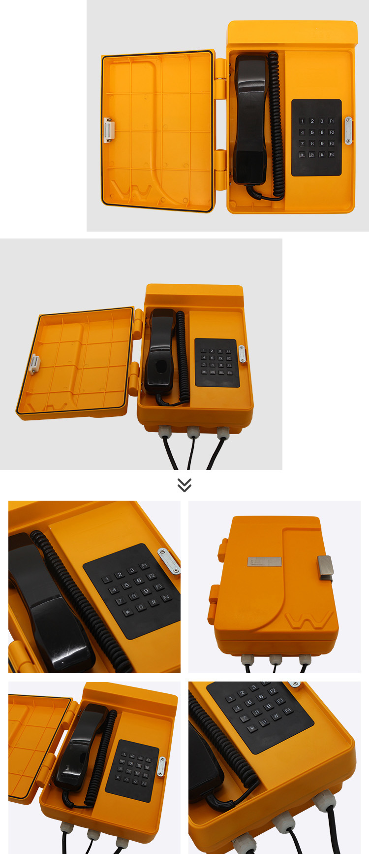 Plastic Industrial VoIP SIP IP Waterproof Loudspeaking Roadside Telephone Jwat905