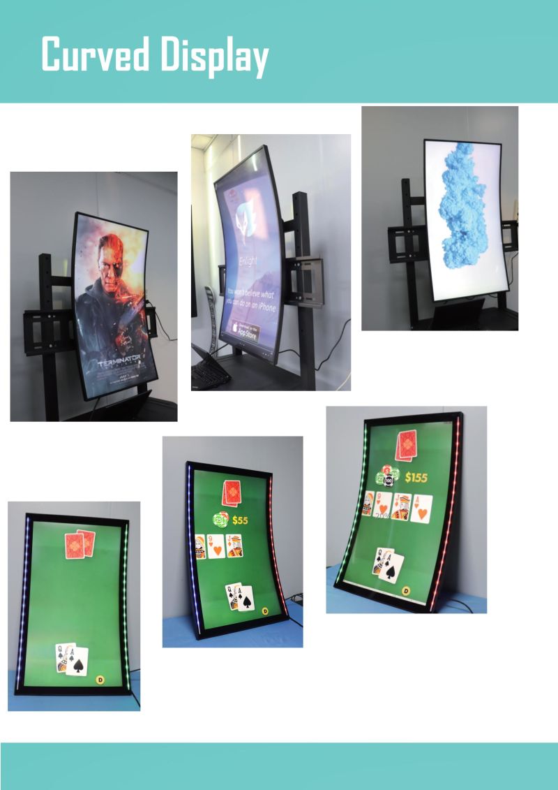 Low Cost Gaming Monitors and Casino Monitors with Curved Multi-Touch Screen