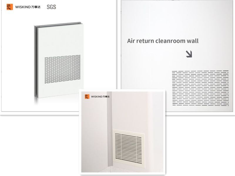 Modular Return Air Cleamroom Wall Panel to Instead Air Column