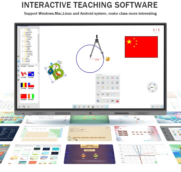 School Teaching 4K UHD LCD Portable Interactive Whiteboard Device