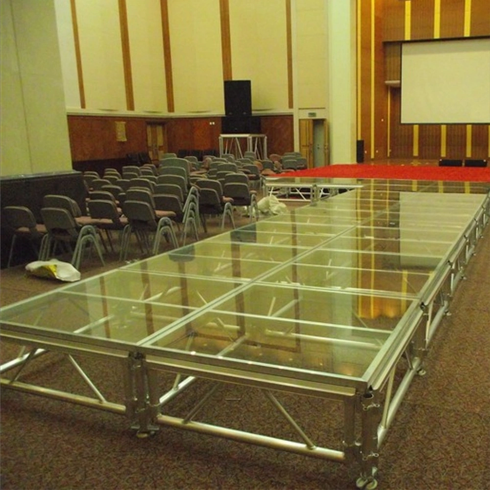 18mm Thickness Aluminum Portable Transparent Stage Concert Truss Stage