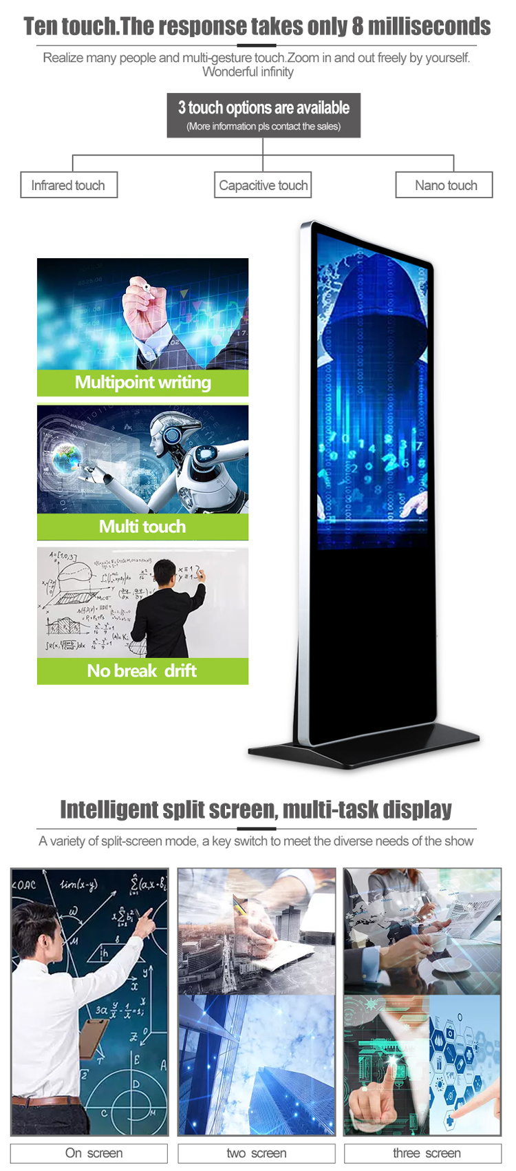 LCD Screen 43 LCD Displays Interactive Touch Kiosk