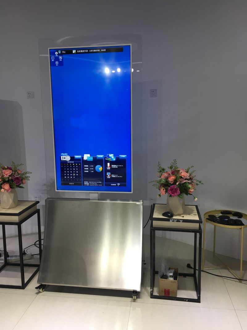 Super Slim Design Floor Stand Touch Screen Digital Kiosk WiFi Android LCD Advertising Display Screen Indoor 55 Inch Ultra Thin Digital Signage