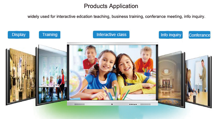 65 Inch IR LED 4K Portable Digital Interactive Whiteboard Device for Teaching