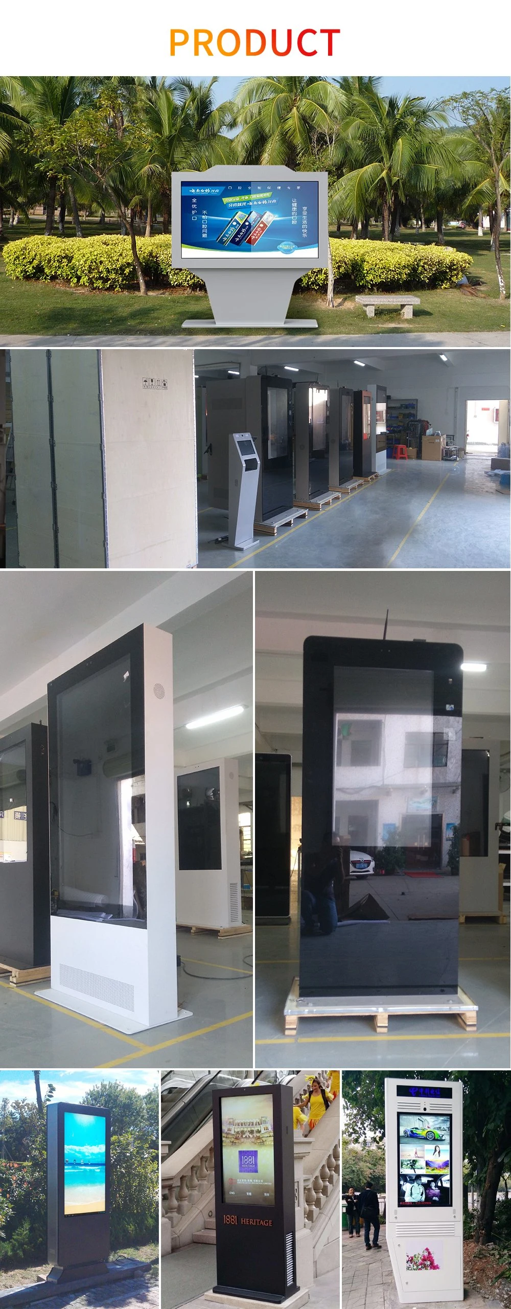 Outdoor Display LCD Monitor High Bright Sun Readable Advertising Kiosk LCD Advertising Display