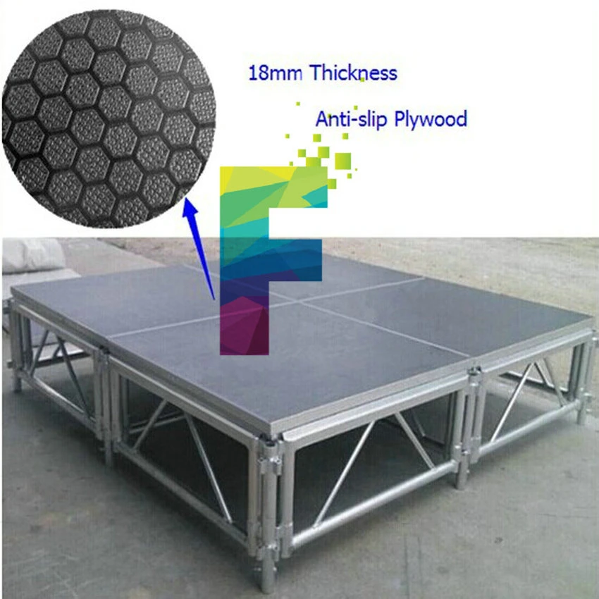 18mm Thickness Aluminum Portable Transparent Stage Concert Truss Stage