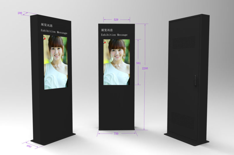 49 Inch LCD Digital Signage Standing Information Kiosk Outside for Exhibition