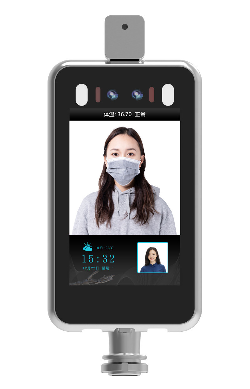 8 Inch Facial Recognition Temperature Measure Access Control Detector No-Contact Facial Recognition Attendance System