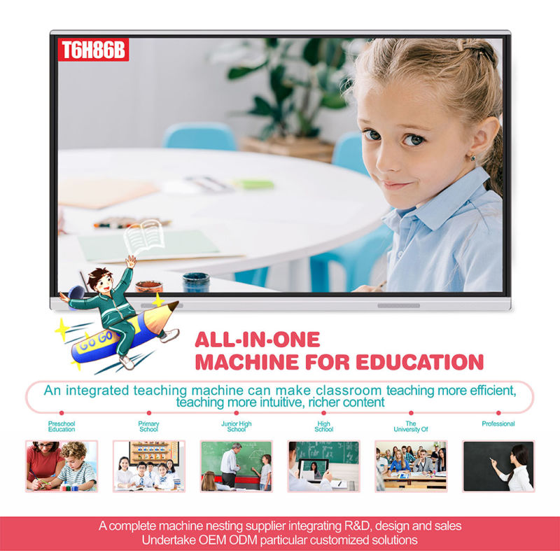 T6 Series 75'' Touch Display Highlight Intelligent Interactive Whiteboard for Conference&Education