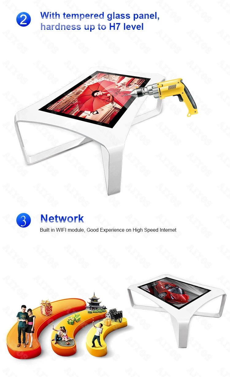 Aiyos 42 43 Inch Touch Table Price WiFi Interactive Smart Multi Touch Screen Coffee Table