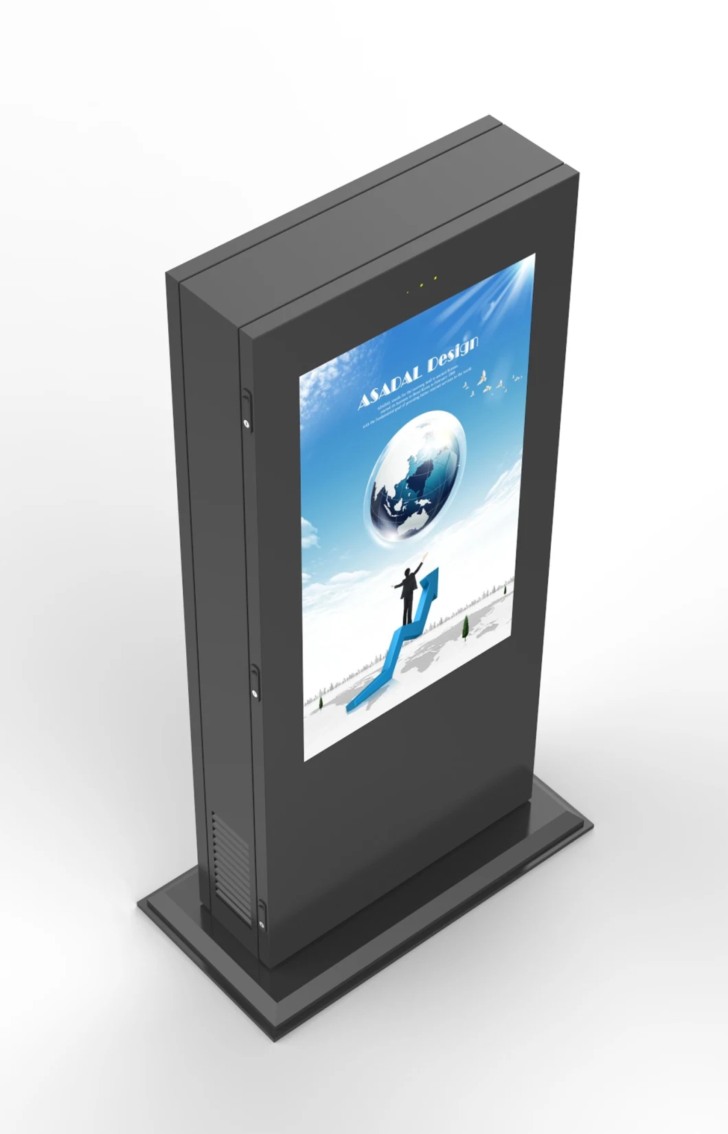 Double Sides Outdoor Advertising Kiosk 55 Inch LCD Screen Outdoor Digital Signage