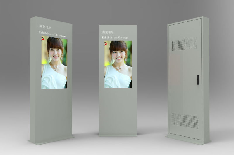 49 Inch LCD Digital Signage Standing Information Kiosk Outside for Exhibition