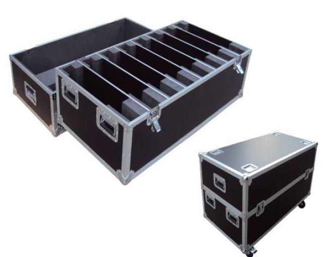 Aluminum Flight Case for P3.81 P4.91 Rental LED Display Screen with Wheels for Transport
