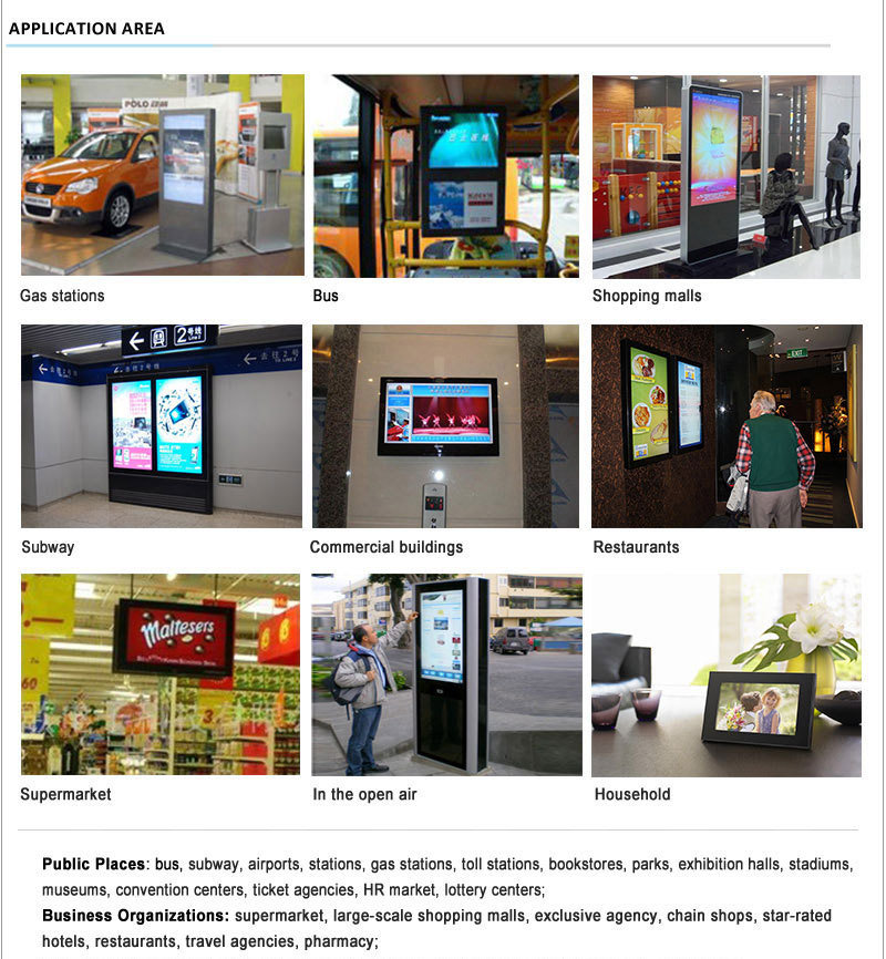 55inch Outdoor Digital Signage Media Players LCD Advertising Kiosks
