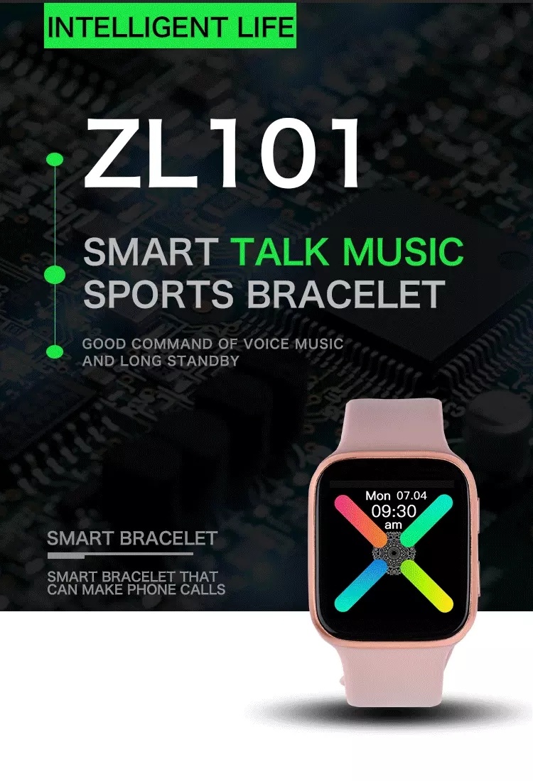 Zl101 Touch Screen Smart Watch Body Temperature Smart Watch Smart Bracelets