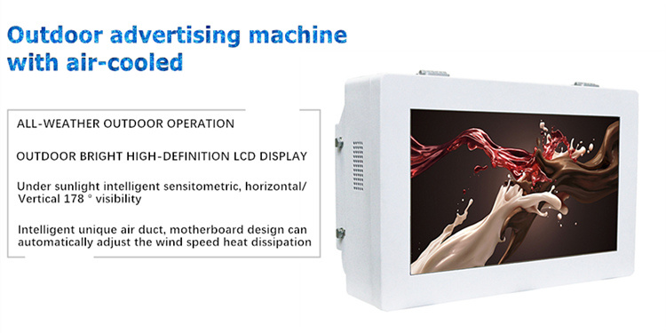 Outdoor Wall Mount Advertising Machine 32 Inch Wall Mount Touch Screen LCD Outdoor LCD Advertising Screen Cheap Network Wholesale LCD LED Digital Signage
