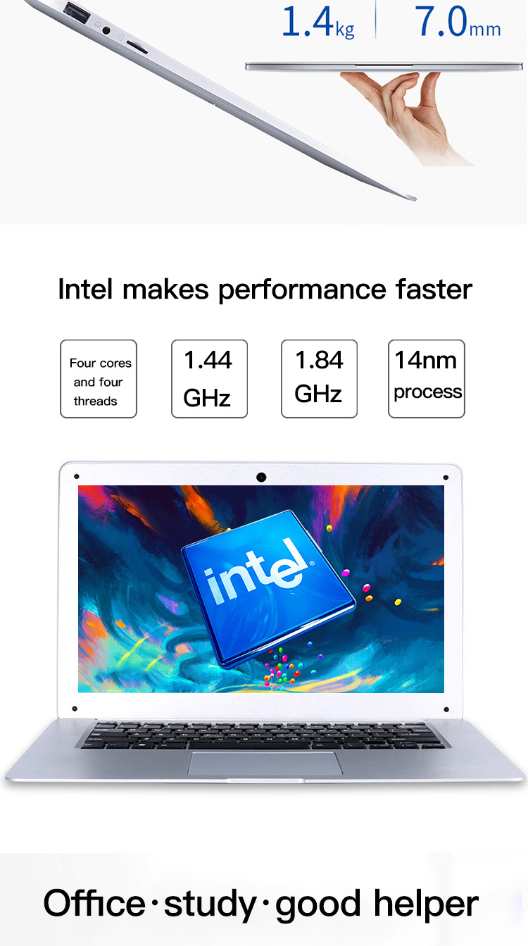 15.6 Inch 4GB+64GB HD Super Thin HD Notebook Wins10 Mini Laptop Computer