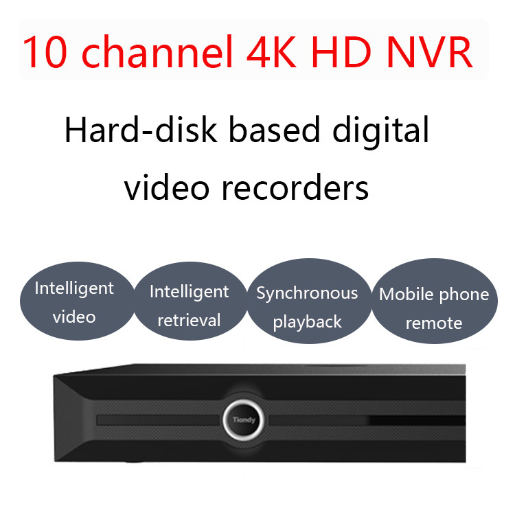 Face Recognition 5CH 10tb 1HDD NVR Kit CCTV Camera System Network Video Recorder