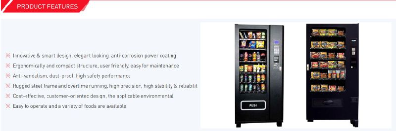 Intelligent Self Service Vending Kiosk Sell Soft Drinks and Snacks