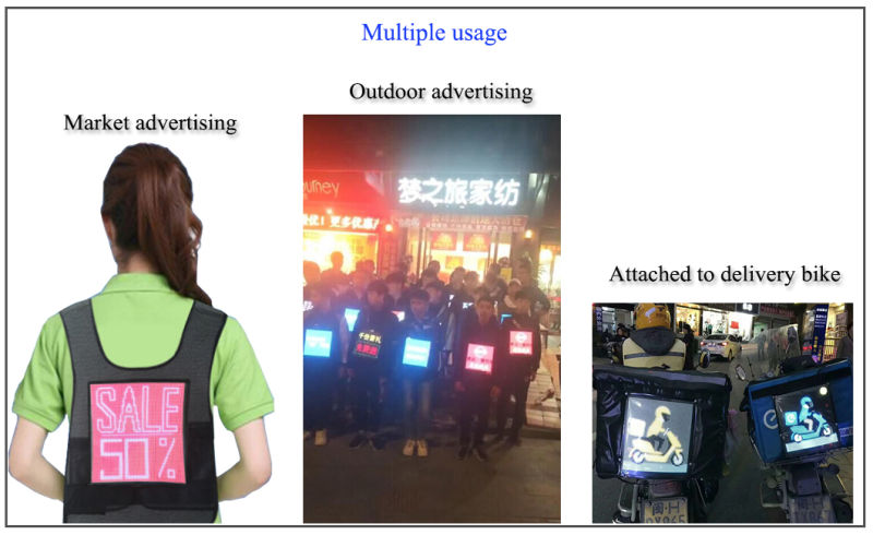 Wearable LED Screen; Dress/Clothes LED Screen; Moving LED Screen