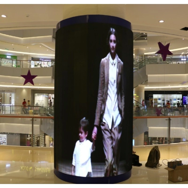 P4 Flexible LED Module Advertising Curved Cylinder LED Screen Display