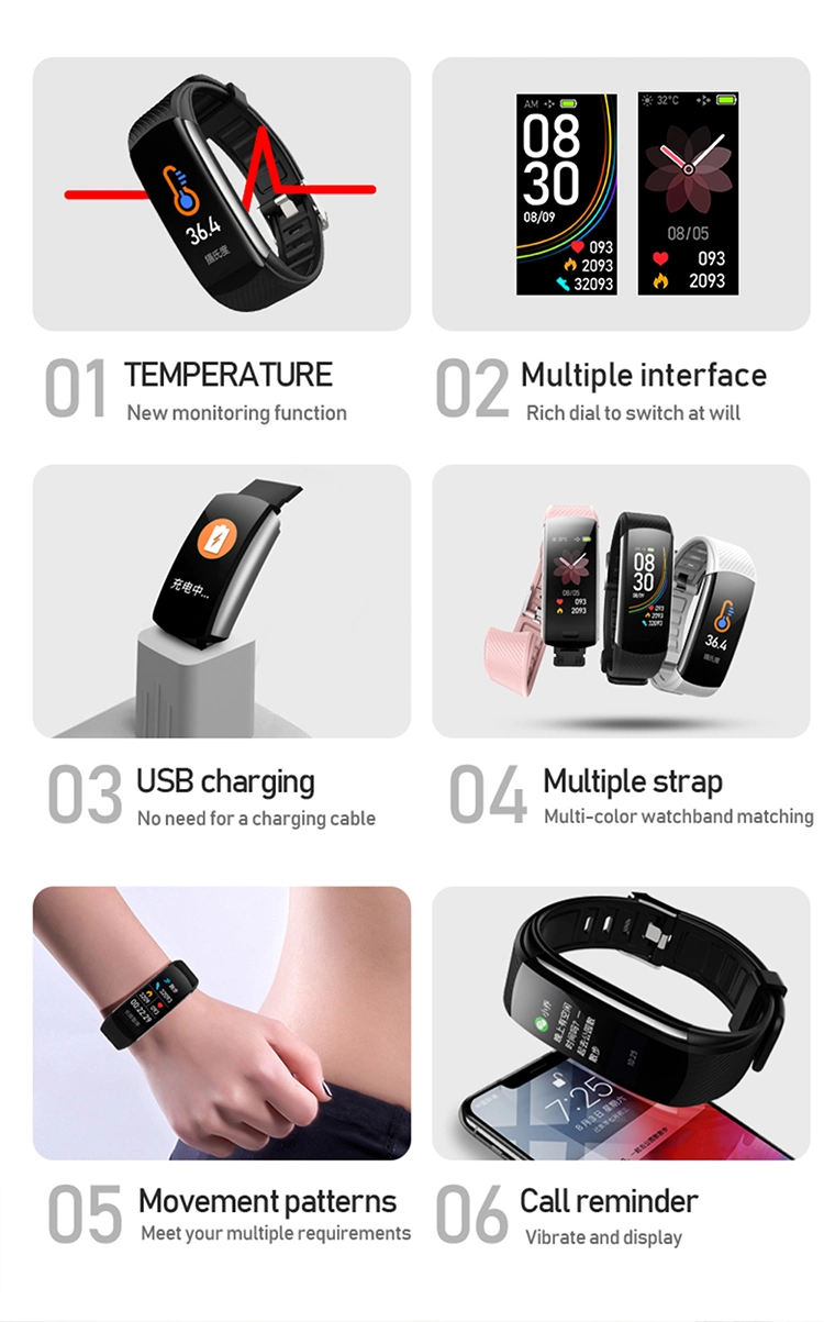 Smart Watch Fitness Tracker Smart Bracelet Waterproof Smart Wristband Smart Watch Manufactory