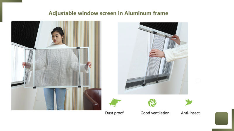 Anti Mosquito Window Screen Adjustable Window Screen Aluminum Frame Window Screen