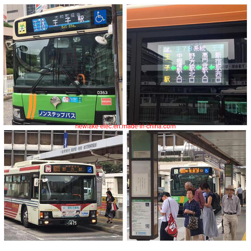 Fullcolor Bus LED Route Display Signs LED Display Mounted on Bus Front Side Rear Window