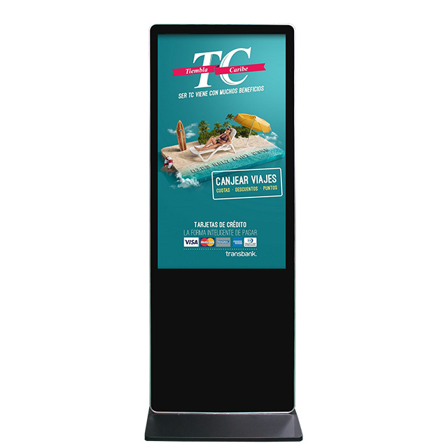43/49/55 Inch Floor Standing Indoor Digital Signage LCD Advertising Display Kiosk Touch Screen Ads Display All in One PC WiFi