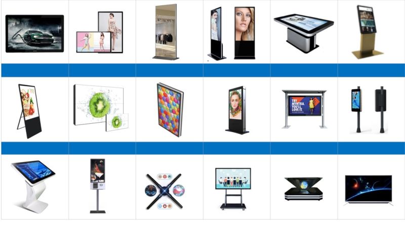 55inch Shopping Mall Indoor Slim Multimedia LCD Digital Advertising Equipment