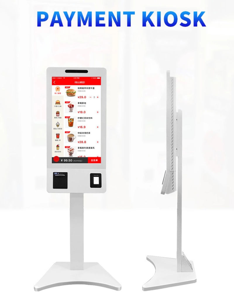 32 Inch Self Service Ordering Kiosk with Android IR 10 Points Touch for Restaurant