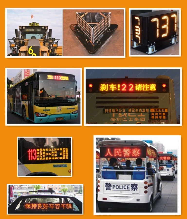 Bus Scrolling LED Display Sign Board for Passenger Information