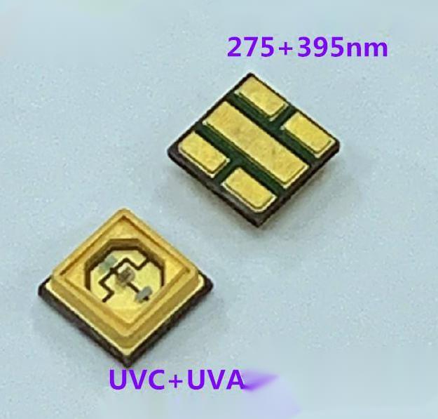 UV Chip SMD LED UVC+UVA SMD 3535 Deep UV LED 275nm+395nm LED UVC