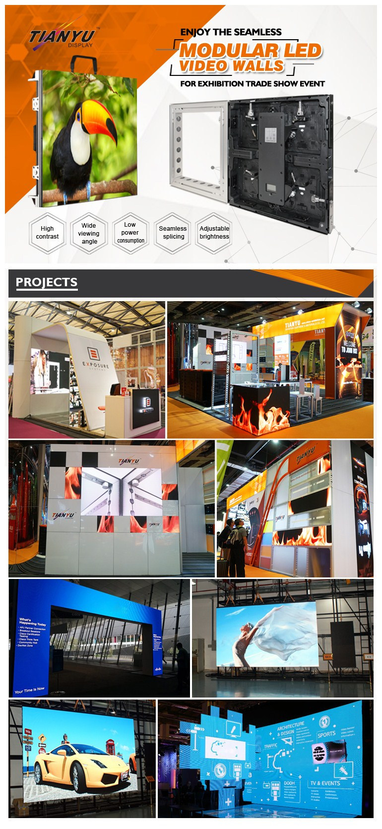 LED Stage Video Wall Curtain Modular LED Wall