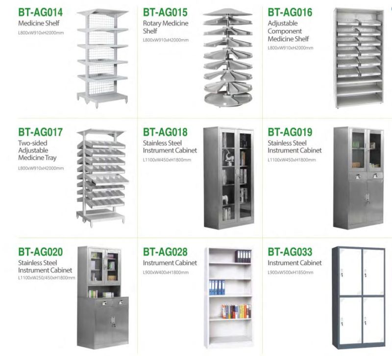 Hospital Equipment Steel Instrument Cabinet Metal Storage Cabinet Cupboard Medical Cabinet File Cabinet OEM
