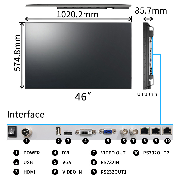 LCD Panel Video Wall3X3 Video Wallvideo Wall Panel 55 Inchcheap Video Wall2X2 4K Video Wallfull HD Panel 46 Inch Video Wall