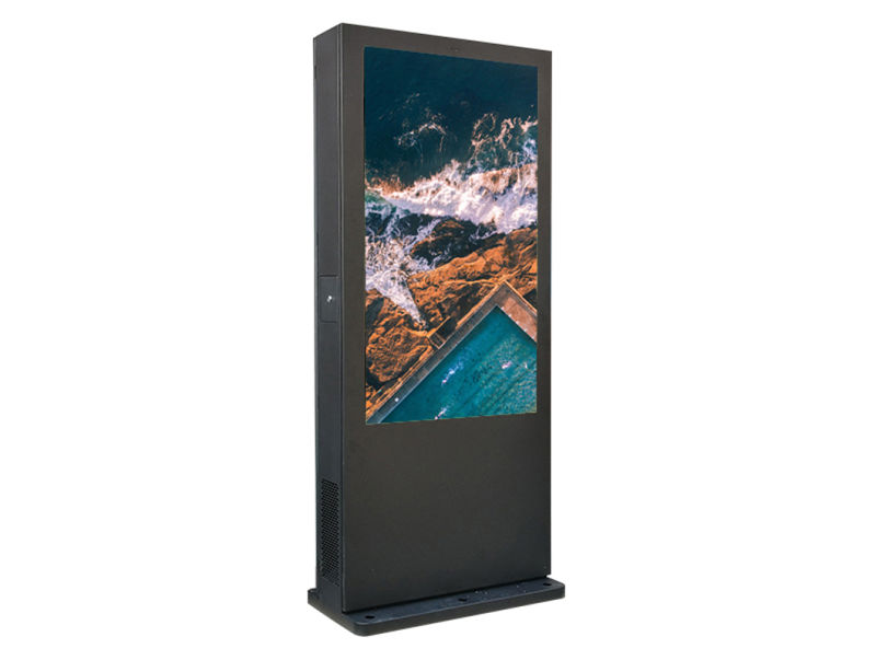 65 Inch Air Conditioner Vertical Screen Floor Outdoor Advertising Machine Touch Screen Monitor LAN WiFi Digital Screen Frog Motion Sensor LED Digital Signage