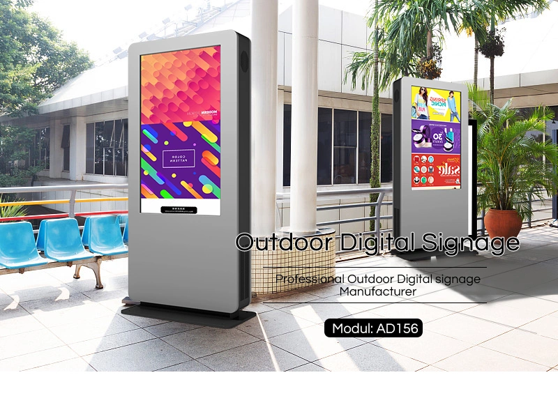 Floor Standing Advertising Display LCD Monitor Media Player Outdoor Waterproof Advertising Kiosk