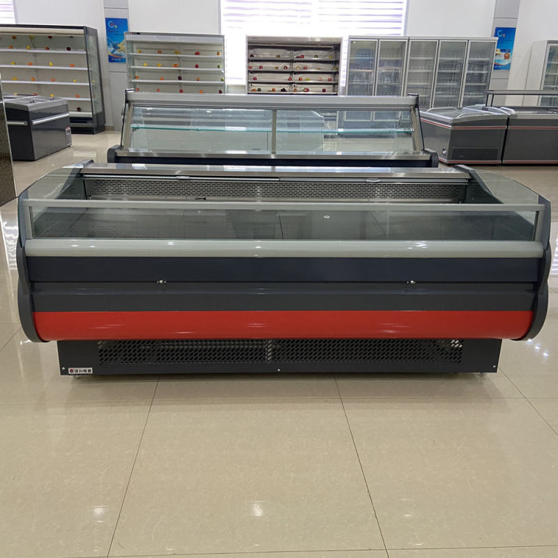 Supermarket Freezer Open Meat Showcase Display Cooler