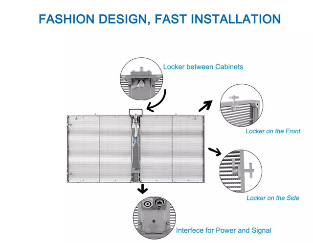 Full Color Soft / Flexible Video Advertising LED Display P3.91 Transparent LED Screen