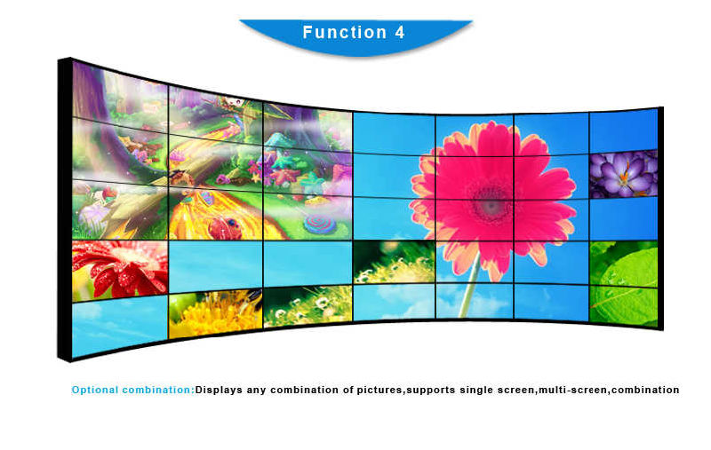 2019 Super Narrow Bezel LCD Video Wall Display with Video Wall Controller for Advertising