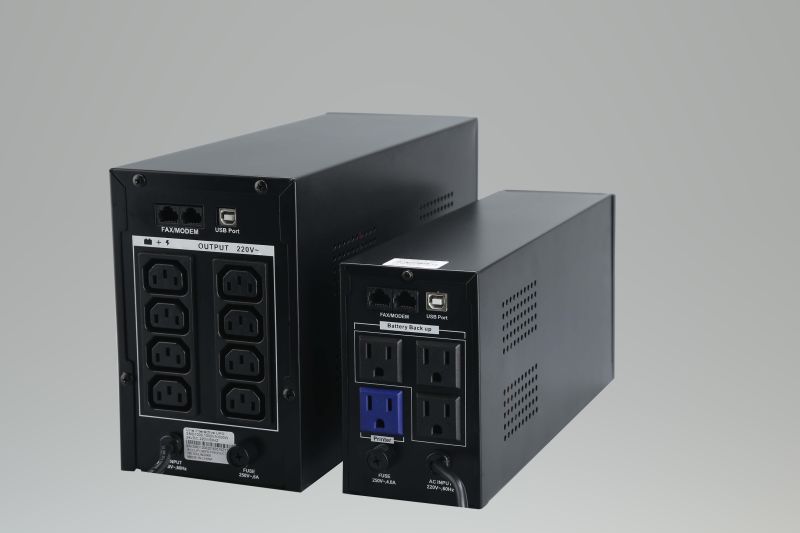 SMD1200va 220V 110V Single Phase Line Interactive UPS 800va for Computer with LED LCD Display