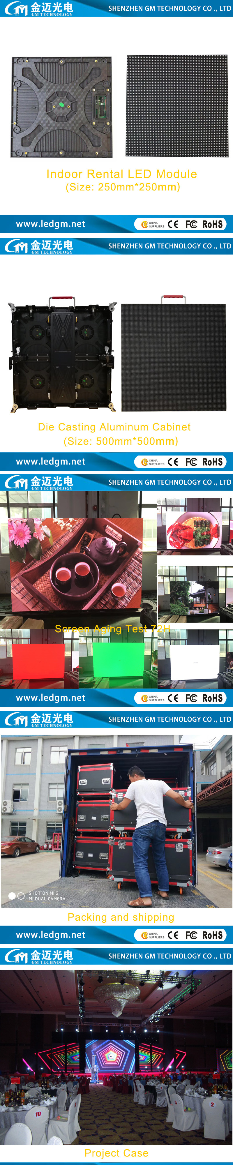 Indoor Full Color P3 P3.91 P4 P5 LED Display Screen for Digital LED Advertising Sign Panel