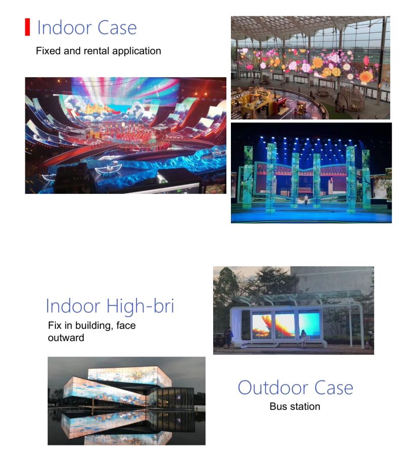 P3.9-7.8mm Transparent LED Display Screen with High Brightness
