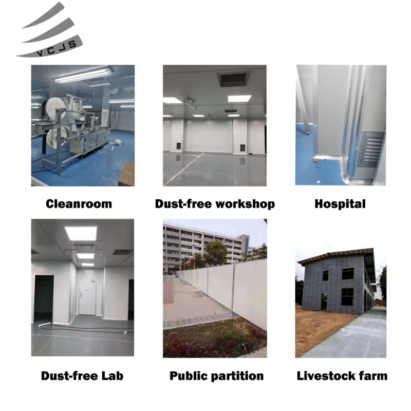 Modular Hospital Project Ceiling and Wall Use Sandwich Panel Clean Room Partition Board