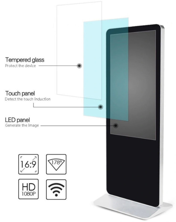 55inch TFT 3G Digital Signage Advertising Media Player LCD