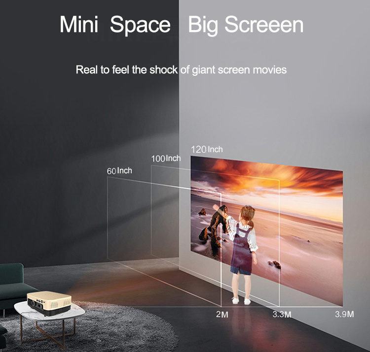 WiFi LED Projector Full HD 3D Portable HD Home Theater Mini Projector